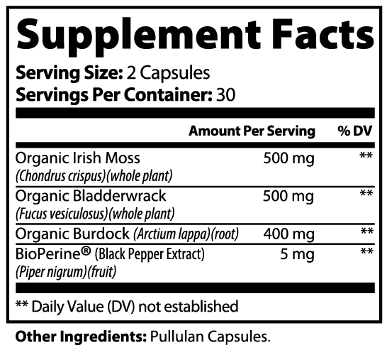 100% Organic Sea Moss Capsules